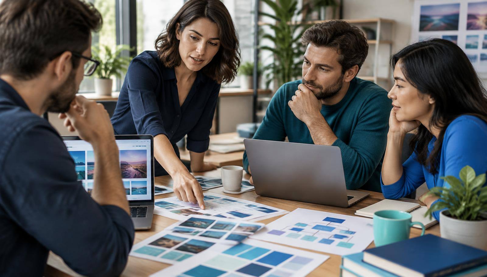 Equipo de Sígusta trabajando conjuntamente la estrategia técnica, editorial y de autoridad